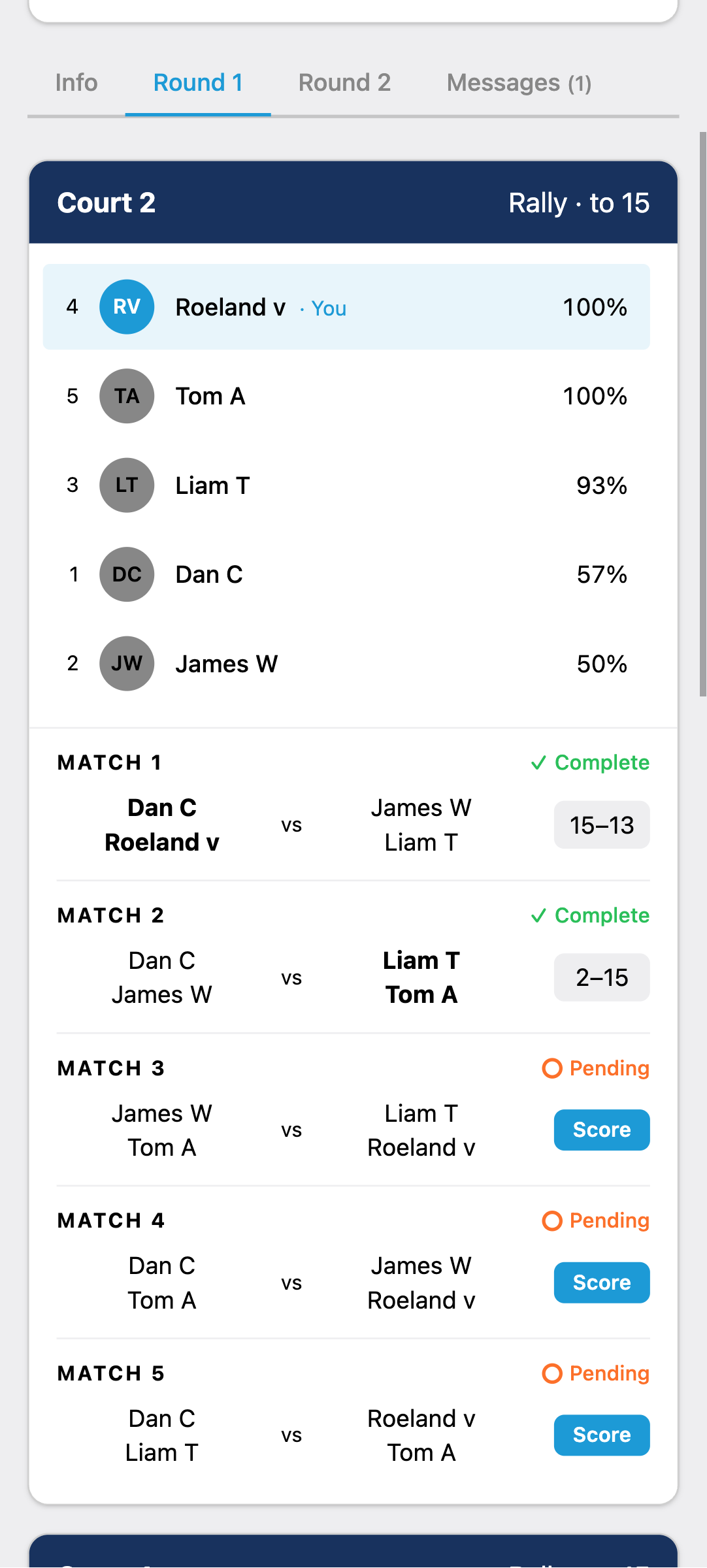 Schedule after late player is scored